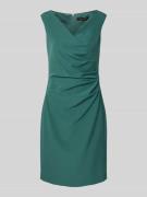 Vera Mont Knielanges Cocktailkleid mit Raffungen in Dunkelgruen, Größe...