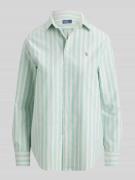 Polo Ralph Lauren Regular Fit Hemdbluse aus reiner Baumwolle in Hellgr...