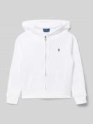 Polo Ralph Lauren Kids Regular Fit Sweatjacke aus Baumwoll-Mix in Weis...