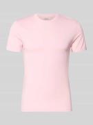 Polo Ralph Lauren Regular Fit T-Shirt aus reiner Baumwolle in Pink Mel...