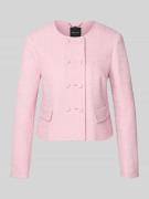 Marc Cain Regular Fit Blazer mit Pattentaschen in Pink, Größe 34