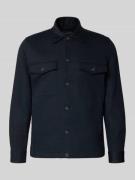 Marc O'Polo Regular Fit Hemdjacke aus Baumwoll-Mix in Marine, Größe L