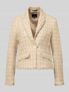 JOOP! Regular Fit Blazer mit Fransen Modell 'Julice' in Sand, Größe 34