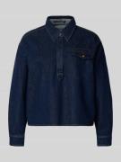 Luisa Cerano Regular Fit Jeansbluse mit Brusttasche in Jeansblau, Größ...