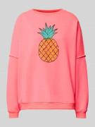 miss goodlife Oversized Sweatshirt mit Pailletten in Neon Pink, Größe ...