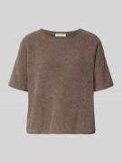 Marc O'Polo Boxy Fit Pullover aus Baumwoll-Mix-Frottee in Hellbraun, G...