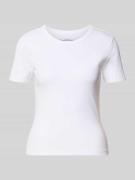 Only Slim Fit T-Shirt aus Bio-Baumwoll-Mix Modell 'VAL LIFE' in Weiss,...
