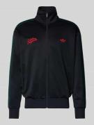 adidas Originals Sweatjacke mit Logo-Stitching und Stehkragen in Black...