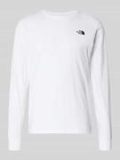 The North Face Longsleeve mit Label-Stitching in Weiss, Größe L