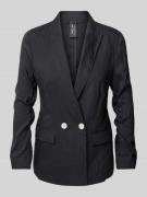 Marc Cain Leinenblazer mit Reverskragen in Black, Größe 36