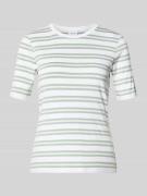 comma T-Shirt mit Rundhalsausschnitt in Mint, Größe 34