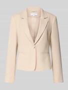comma Slim Fit Blazer mit Viskose-Anteil in Sand, Größe 36
