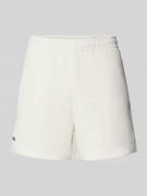 Lacoste Sport Regular Fit Sweatshorts aus reiner Baumwolle in Weiss, G...