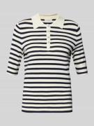 Christian Berg Woman Poloshirt aus Viskose-Mix in Offwhite, Größe L