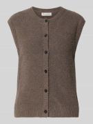 Marc O'Polo Regular Fit Weste aus Frottee in Taupe, Größe L