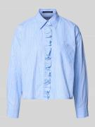 Luisa Cerano Hemdbluse mit Rüschen und Brusttasche in Hellblau, Größe ...