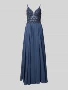Mascara Abendkleid mit Pailletten- und Ziersteinbesatz in Bleu, Größe ...