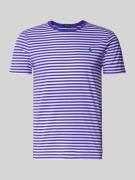 Polo Ralph Lauren Slim Fit T-Shirt aus reiner Baumwolle in Violett, Gr...