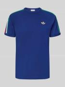 adidas Originals Regular Fit T-Shirt mit Kontraststreifen in Dunkelbla...
