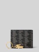 Lacoste Portemonnaie mit Allover-Muster Modell 'Noir Gris' in Black, G...