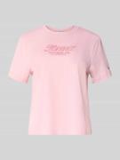 Tommy Hilfiger Slim Fit T-Shirt aus reiner Baumwolle in Rosa, Größe L