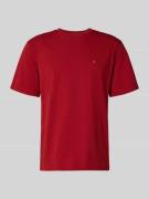 Tommy Hilfiger Relaxed Fit T-Shirt aus reiner Baumwolle in Dunkelrot, ...