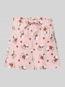 Jake*s Casual Pyjama-Hose im Allover-Look in Hellrosa, Größe L