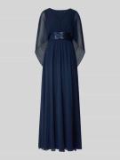 Swing Abendkleid mit Taillenband und Pailletten in Dunkelblau, Größe 3...