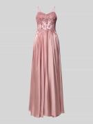 Mascara Abendkleid mit Zierstein- und Paillettenbesatz in Rosa, Größe ...