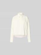 MM6 Maison Margiela Regular Fit Hemdbluse aus Baumwolle in Metallic Bl...