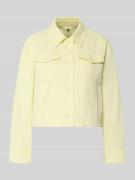 Marc Cain Jeansjacke mit Knopfleiste und Brusttaschen in Hellgelb, Grö...