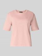 Oui T-Shirt mit Rundhalsausschnitt und Label-Stitching in Rosa, Größe ...