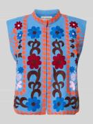 LOLLYS LAUNDRY Weste mit Stitchings Modell 'Bin' in Blau, Größe L