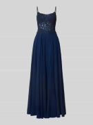 Mascara Abenkleid mit rückseitiger Schnürung in Marine, Größe 34