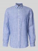 Christian Berg Men Slim Fit Freizeithemd aus reinen Leinen in Royal, G...