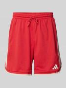 adidas Sportswear Shorts mit elastischem Bund und Kordelzug in Rot, Gr...