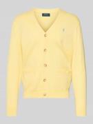 Polo Ralph Lauren Regular Fit Strickjacke aus reiner Baumwolle in Hell...