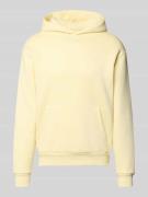 REVIEW Regular Fit Hoodie mit Logo-Print in Hellgelb, Größe L