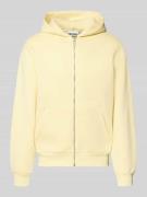 REVIEW Regular Fit Sweatjacke mit Reißverschluss in Hellgelb, Größe L
