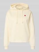 Pieces Regular Fit Hoodie aus Baumwoll-Mix Modell 'CHILLI' in Offwhite...