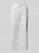 MAC Caprihose mit Paspeltaschen am Gesäß in Hellgrau, Größe 34