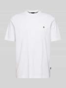 BOSS T-Shirt mit Label-Patch Modell 'Taut' in Weiss, Größe XXXL