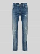 Replay Skinny Fit Jeans im Used Look in Jeansblau, Größe 30/30