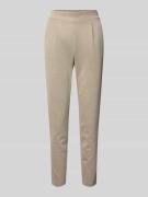 ICHI Slim Fit Stoffhose mit elastischem Bund Modell 'Kate' in Taupe, G...