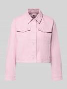 Marc Cain Jeansjacke mit Knopfleiste und Brusttaschen in Pink, Größe 3...