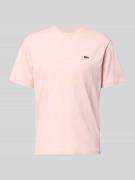 Lacoste Regular Fit T-Shirt aus reiner Baumwolle in Rosa, Größe L