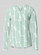 Christian Berg Woman Wellen-Print Schlupfbluse aus Viskose in Mint, Gr...