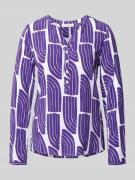 Christian Berg Woman Wellen-Print Schlupfbluse aus Viskose in Purple, ...