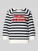 More & More Sweatshirt mit Rundhalsausschnitt und 3/4-Arm in Marine, G...