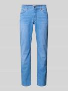 Brax Regular Fit Jeans im Used-Look Modell 'Cadiz' in Blau Melange, Gr...